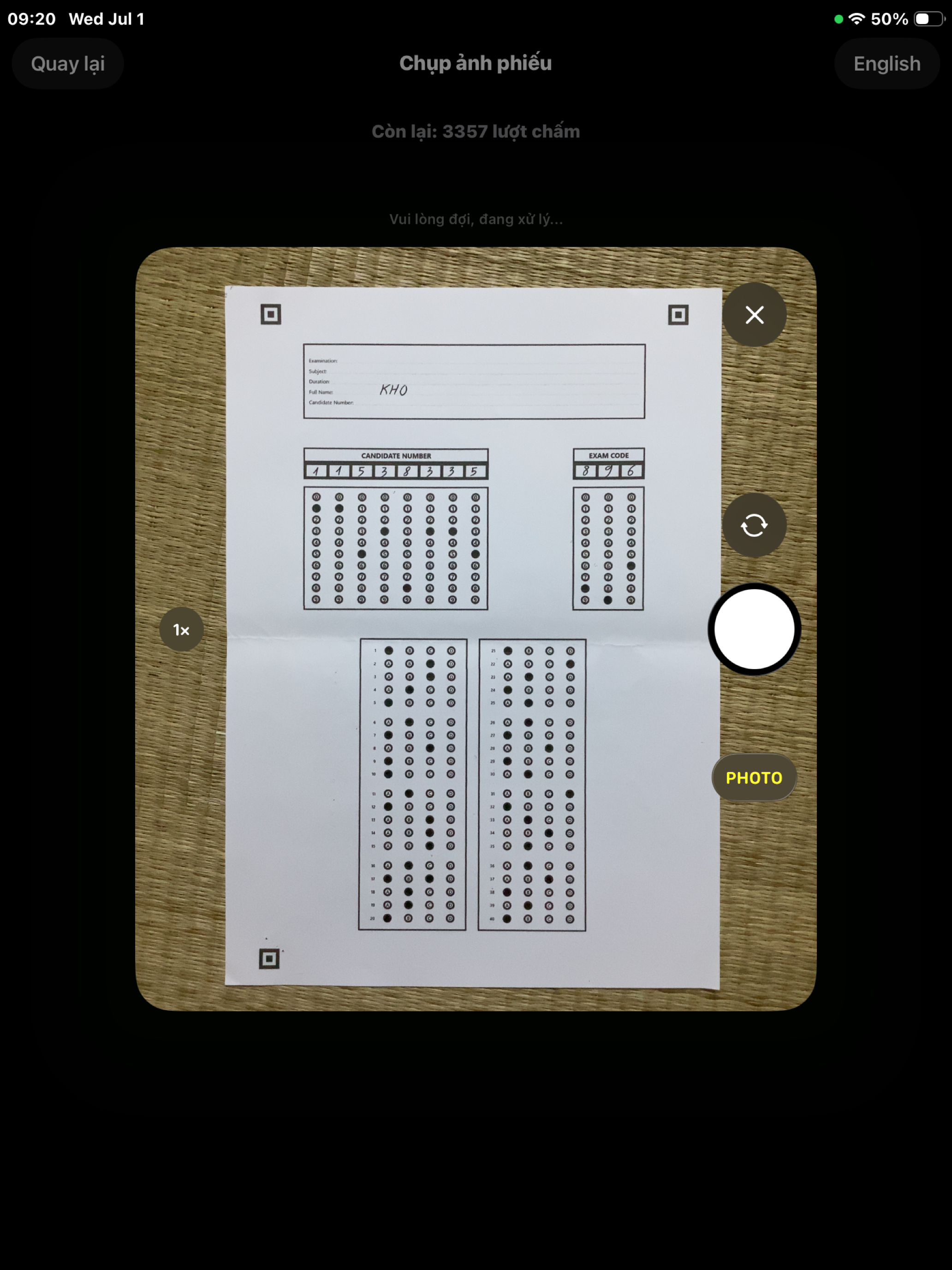 ExamScan: Answer Sheet Grader