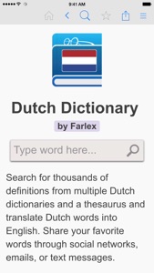 Dutch Dictionary & Thesaurus video #1 for iPhone