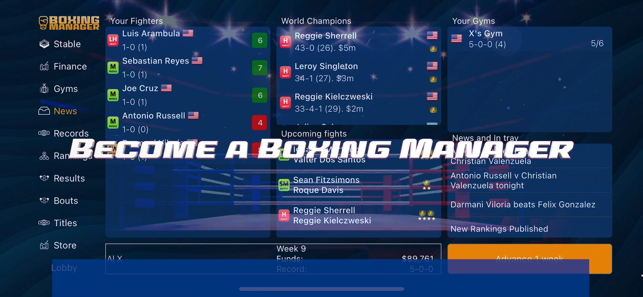 ‎Екранна снимка на Boxing Manager