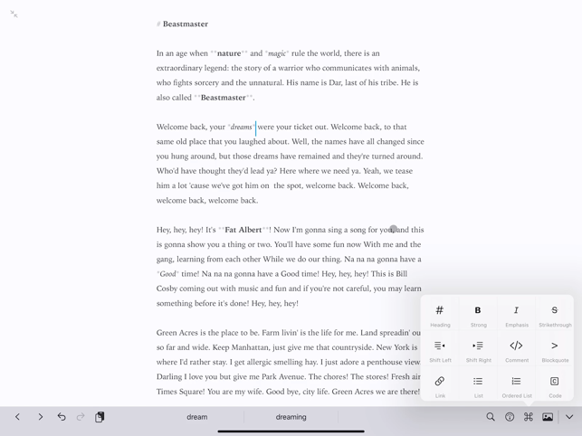 ‎ภาพหน้าจอ iWriter Pro