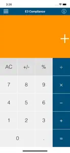 E3 Compliance Calculator video #1 for iPhone