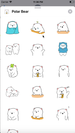 ‎Polar Bear Animated Stickers Screenshot