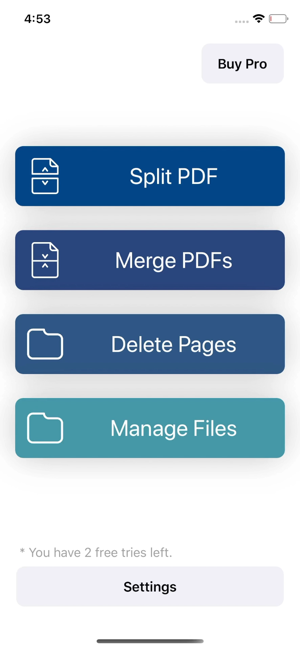 ‎PDFs Split & Merge: ภาพหน้าจอตัวแก้ไข PDF