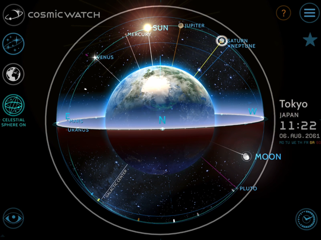Cosmic-Watch skærmbillede
