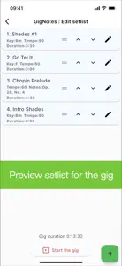 GigNotes Music Setlist Manager video #2 for iPhone