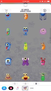 Cute Monster Animated Stickers video #1 for iPhone