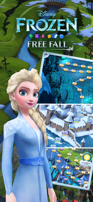 ‎Disney Frozen Free Fall Game Screenshot
