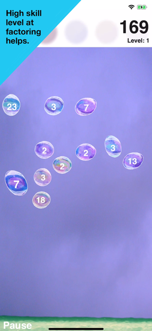 ‎Bubbly Primes - Factoring Game Screenshot