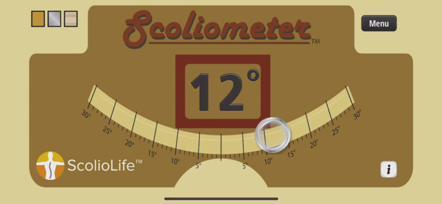 Skoliometer-Screenshot