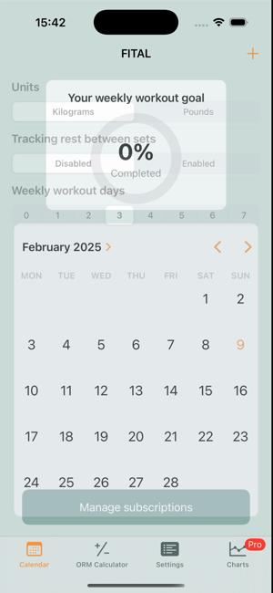 ‎FITAL: Gym Journal Screenshot