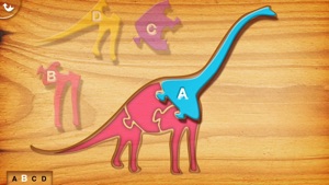 My First Wood Puzzles: Dinosaurs - A Free Kid Puzzle Game for Learning Alphabet - Perfect App for Kids and Toddlers! video #1 for iPhone