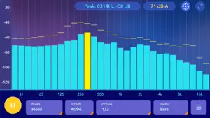 Octave Band Real Time Frequency Analyzer and Sound Level Meter video #1 for iPhone