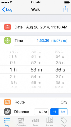 ‎Walk Log Screenshot