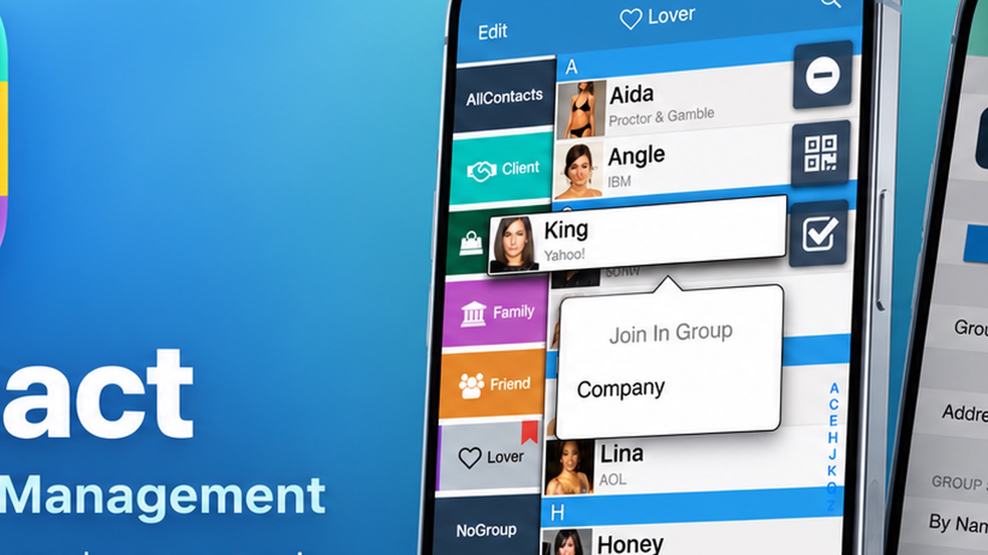 GContact product page header