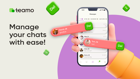 Teamo protects your privacy. Chats are deletable.