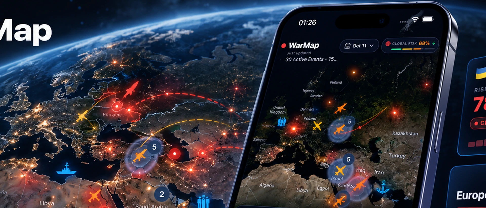 WarMap: Global Conflict Map product page header