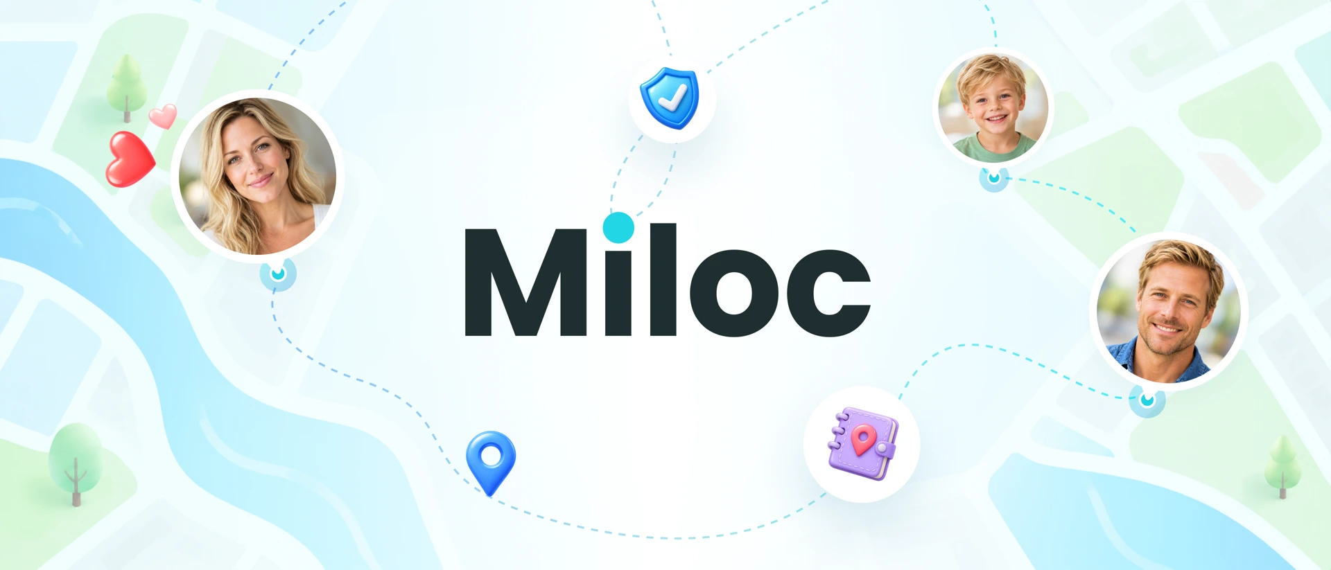 Miloc: Find Family & Friends product page header
