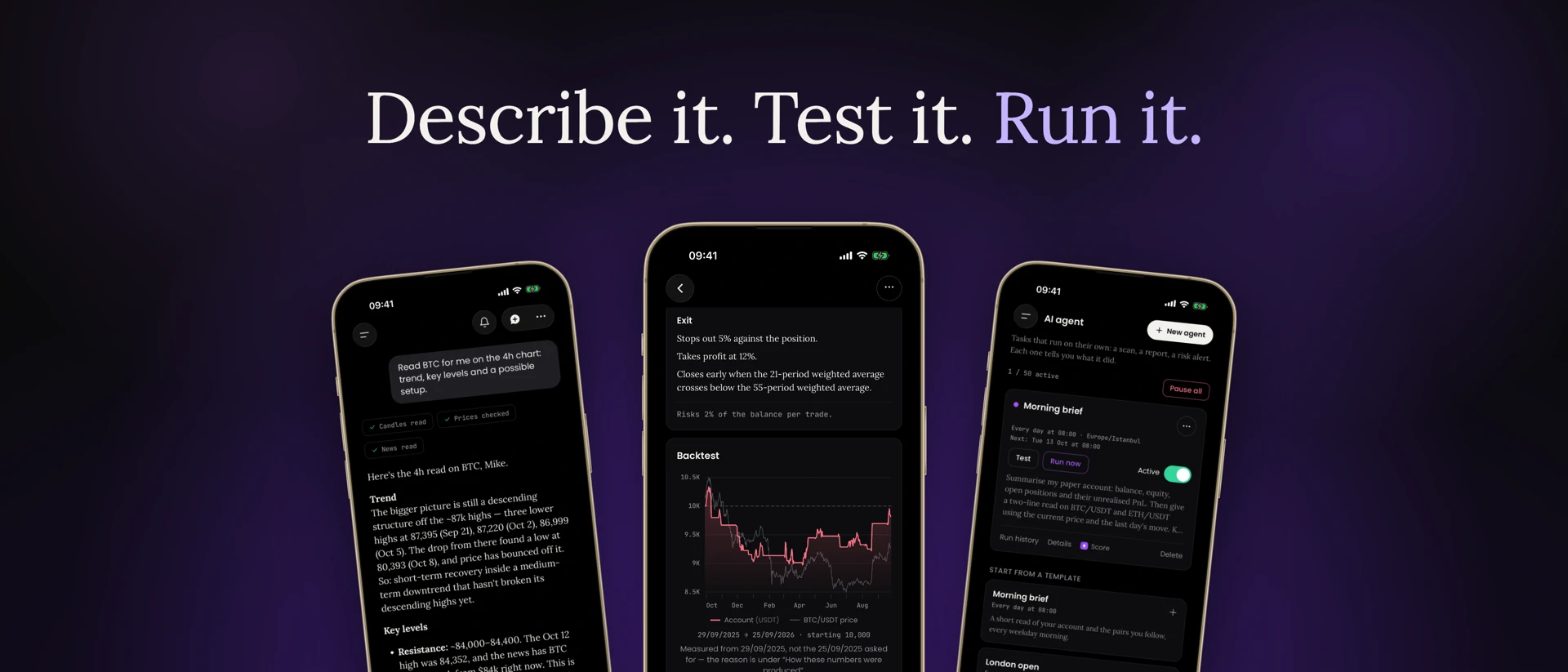Cubrik AI - Crypto Agent product page header