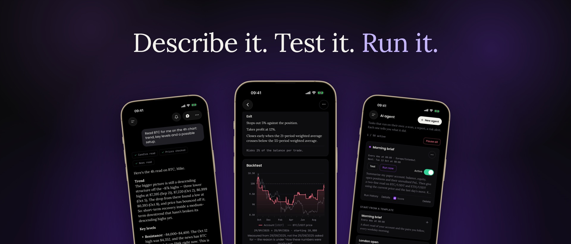Cubrik AI - Crypto Agent product page header