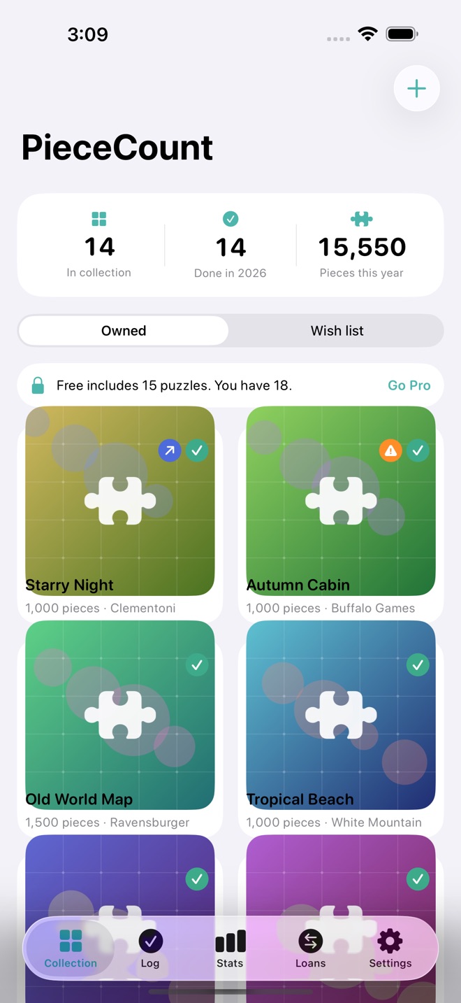 PieceCount: Puzzle Log screenshot 1