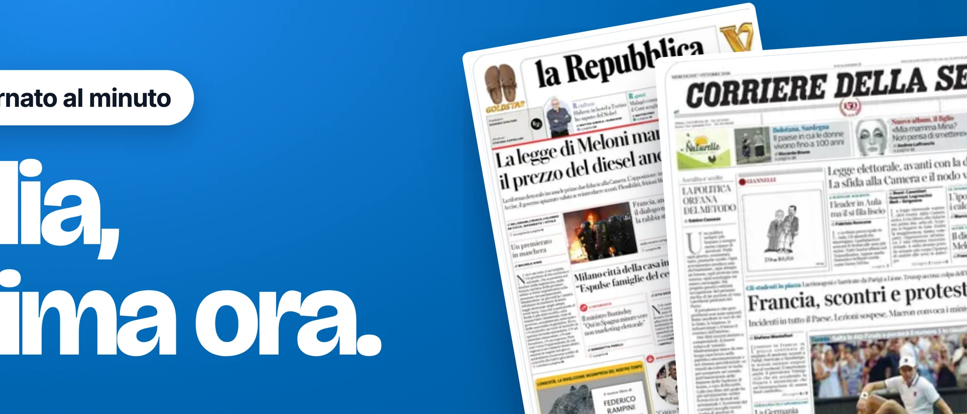 Italy News - Quotidiani Calcio product page header