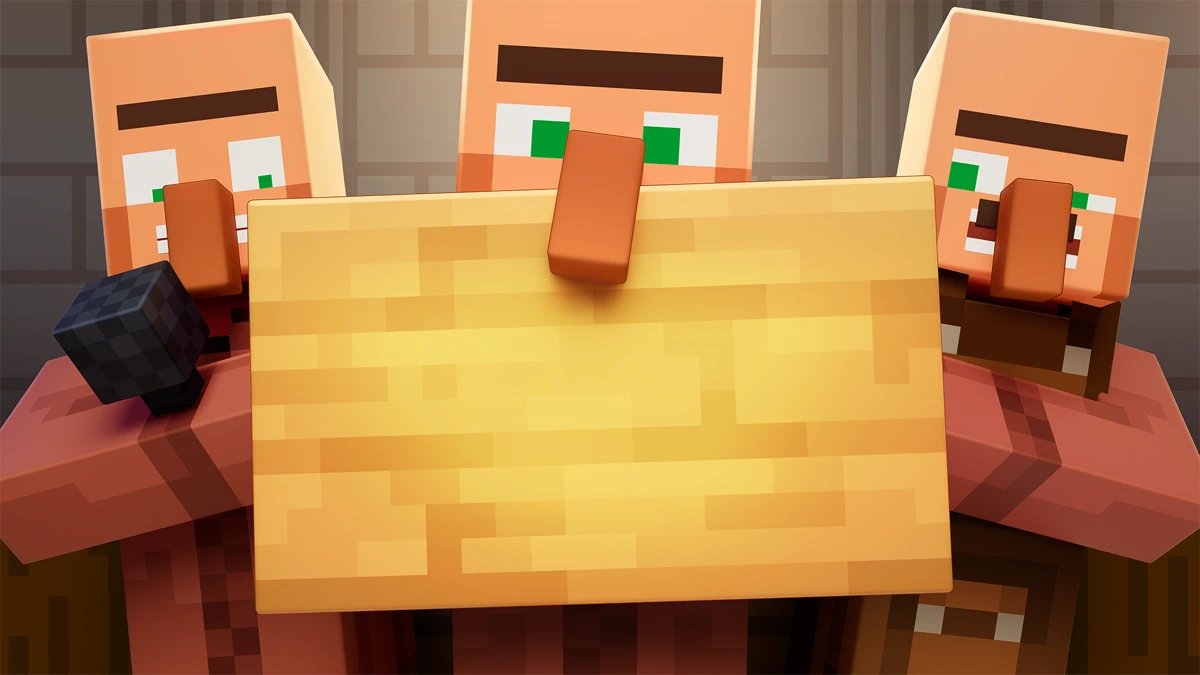 Minecraft: Play with Friends! search result, In-app event: Villager News Add-on