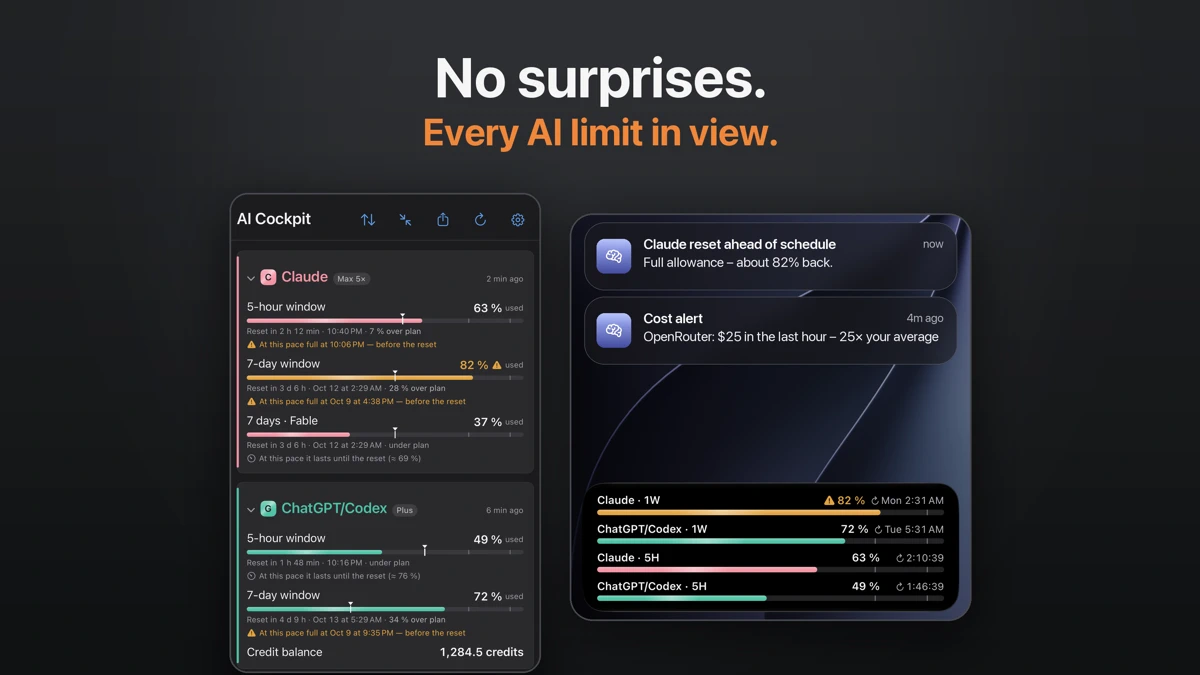 AI Cockpit: Usage & Limits App Store product page header