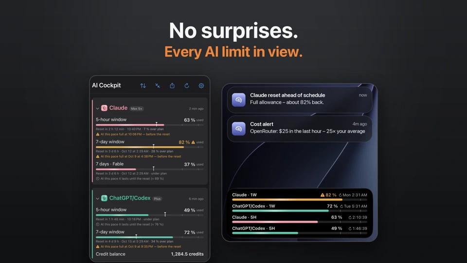AI Cockpit: Usage & Limits App Store product page header
