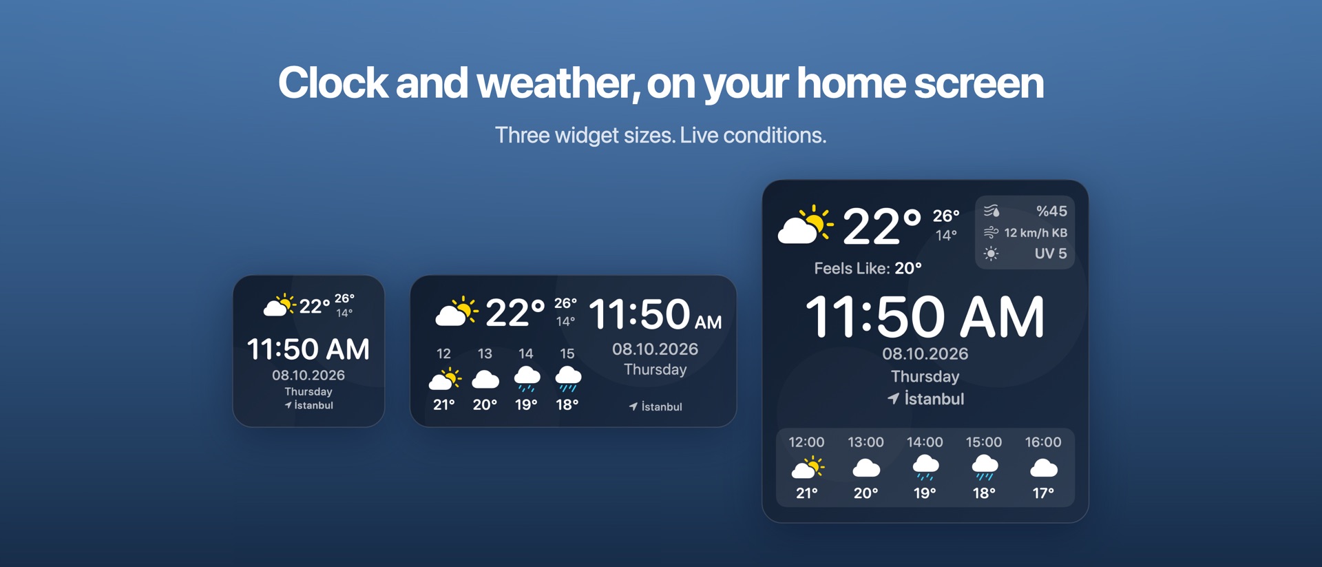 Weather Time Widget product page header