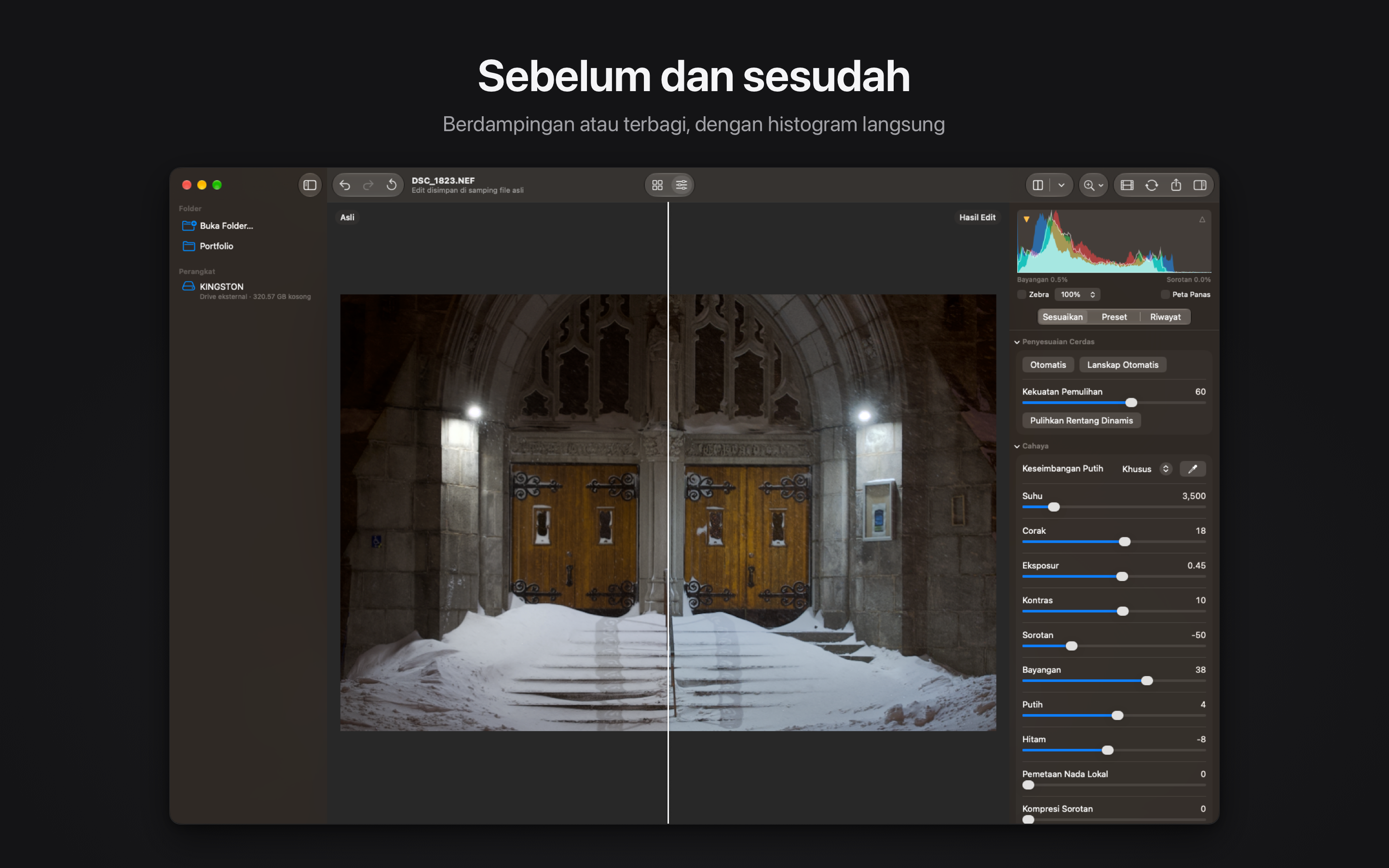 Rawed: RAW Photo Editor macOS screenshot 2 showing app interface