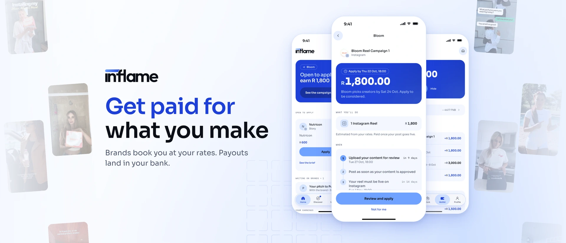 Inflame: Get Paid To Post product page header