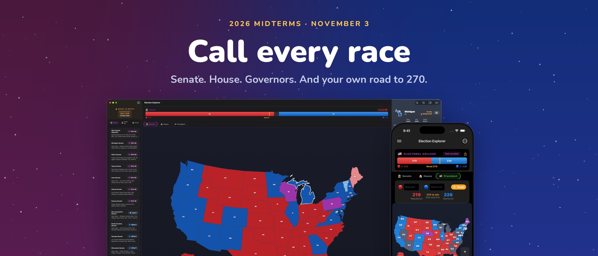 Election Explorer: 2026 Map product page header