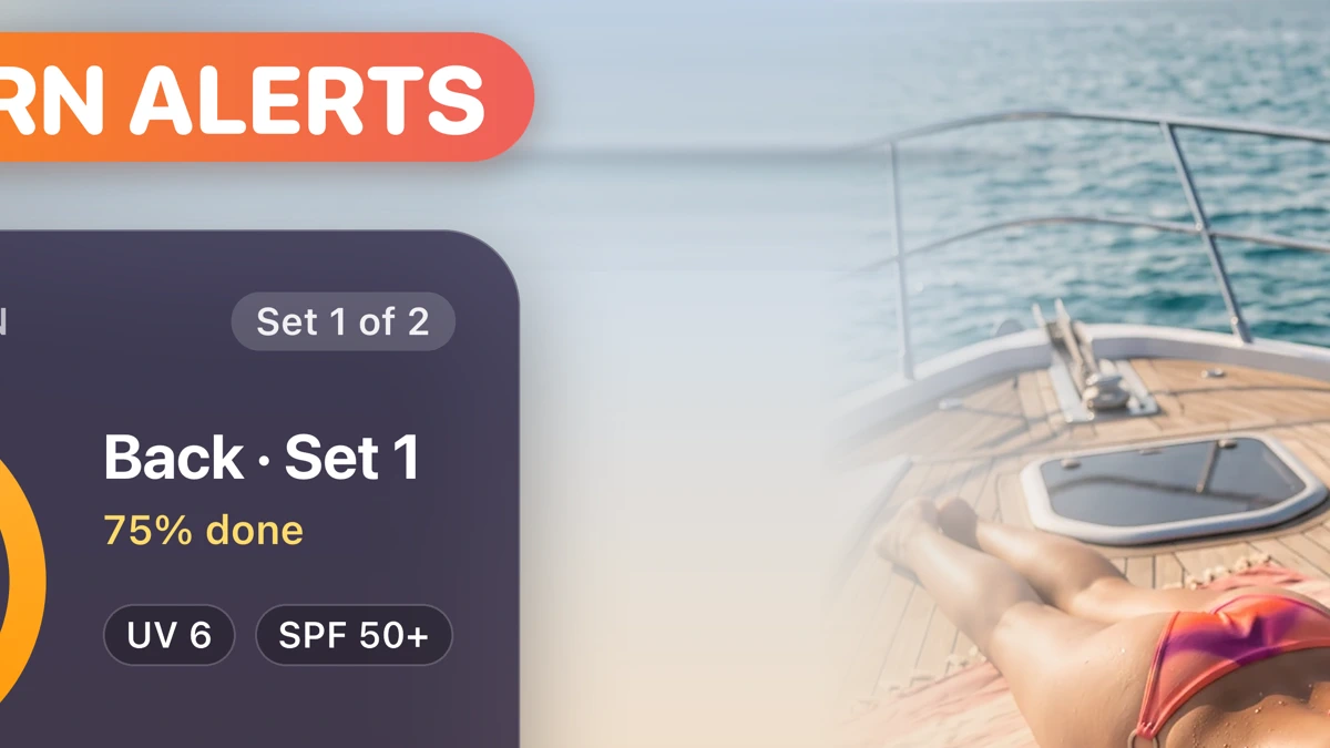 SPF Tanning: UV Index Tracker App Store product page header