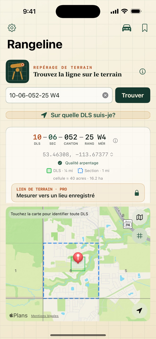 Rangeline: GPS et terres DLS capture d’écran 4