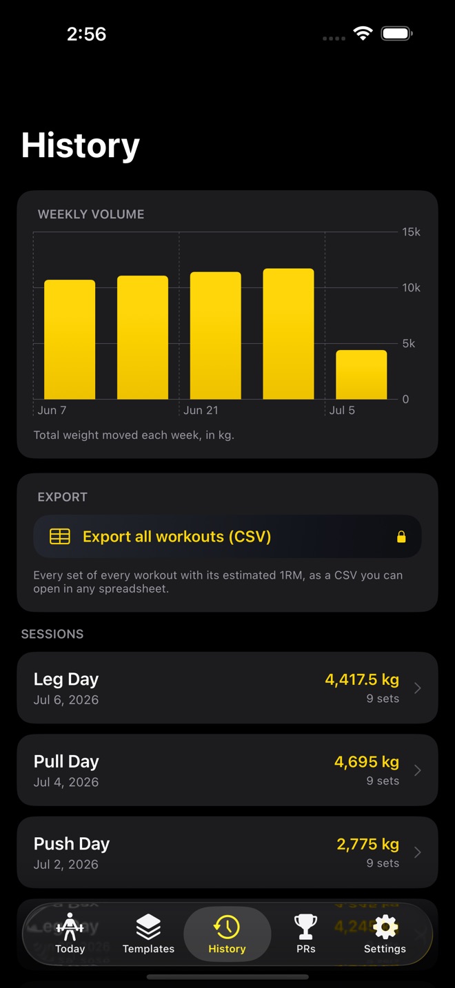 LiftLedger: Workout Log capture d’écran 5