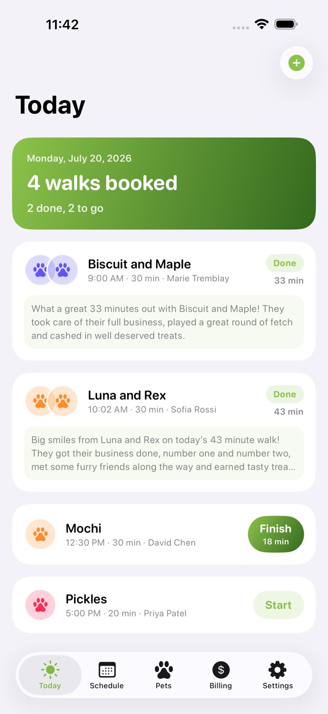 PackWalk: Dog Walker Log screenshot 1