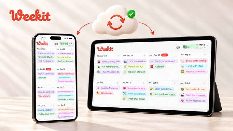 Weekit: Weekly Planner 活动「Weekit 2.0 Is Here」配图