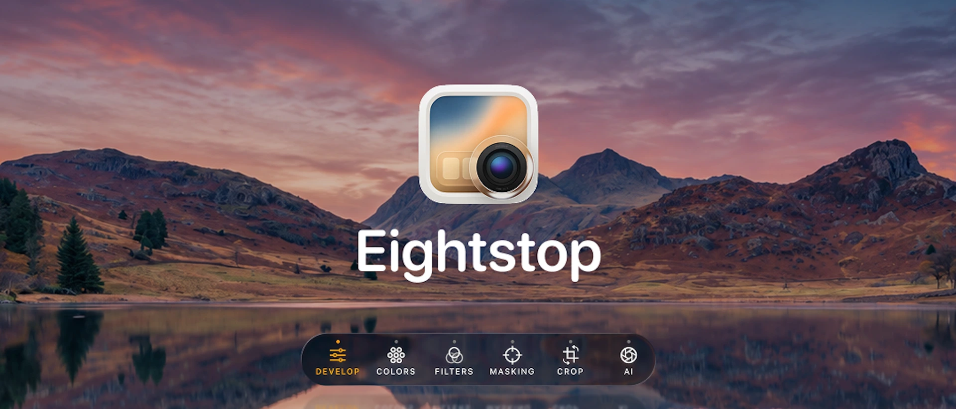 Eightstop: AI Photo Enhancer product page header