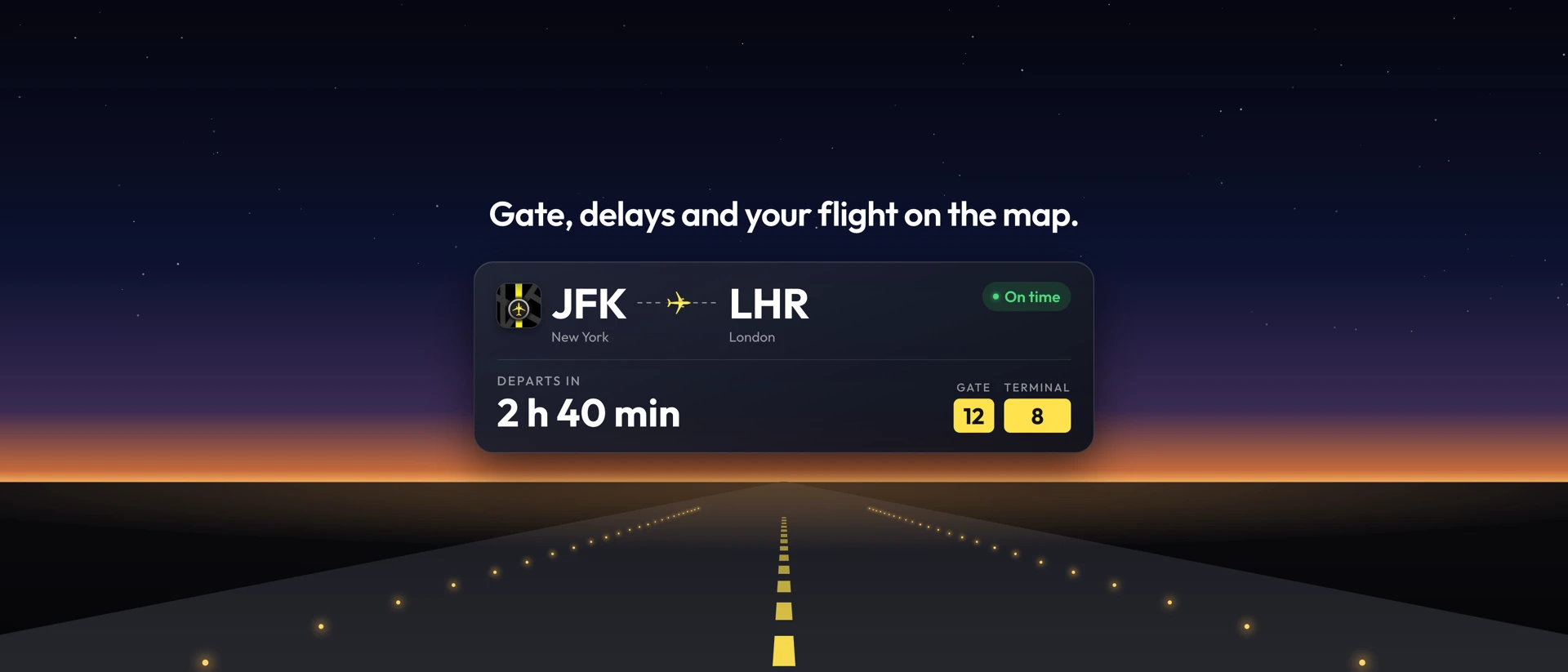 FlyingOver: Flight Tracker product page header