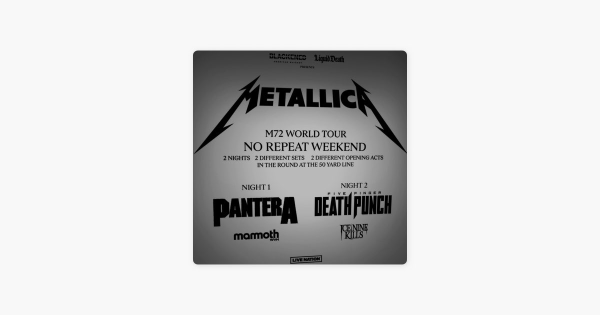 ‎METALLICA/PANTERA M72 Show Setlist Playlist by Setlist Guy Apple Music