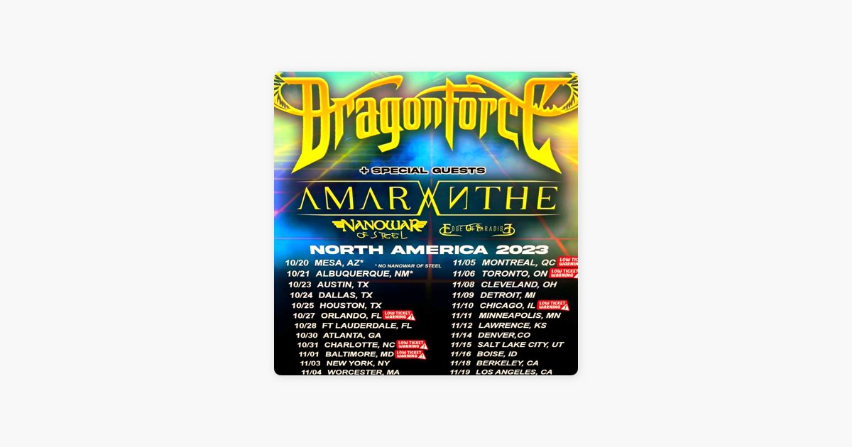 dragonforce tour setlist