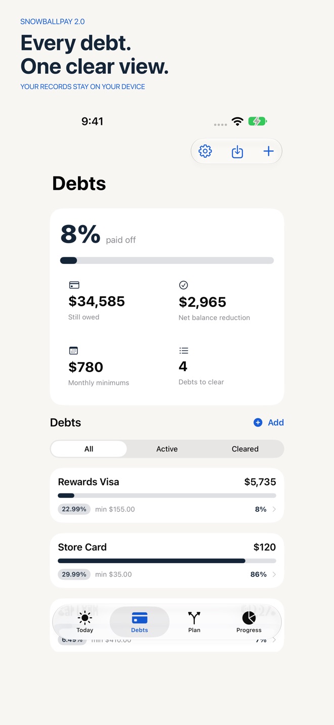 SnowballPay: Debt Payoff screenshot 7
