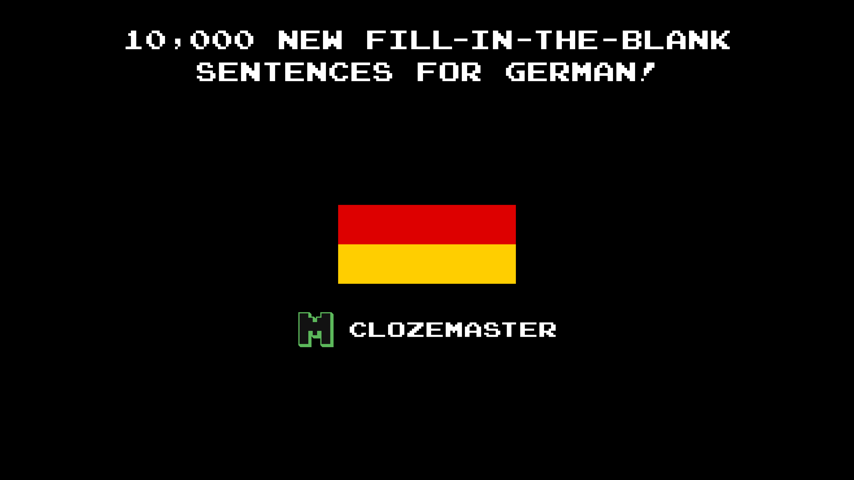 10,000 new German sentences Premiere