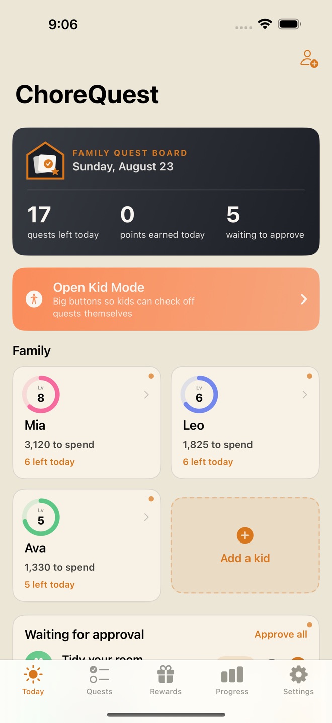 ChoreQuest: Kids Chore Chart screenshot 1