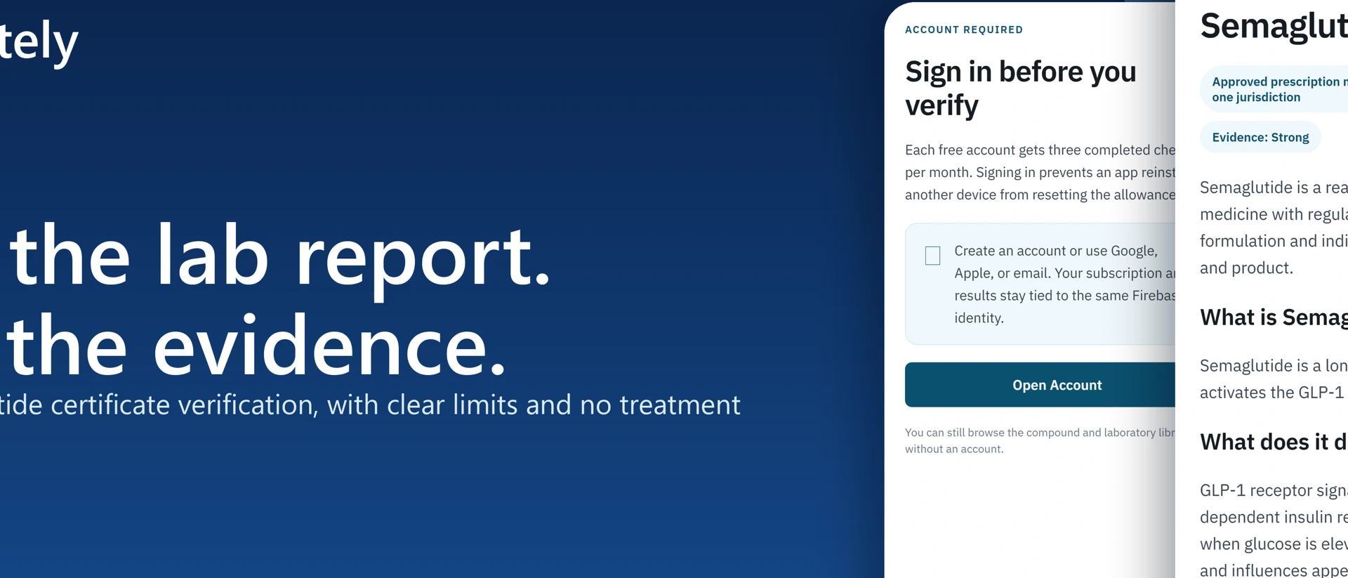 Peptely product page header