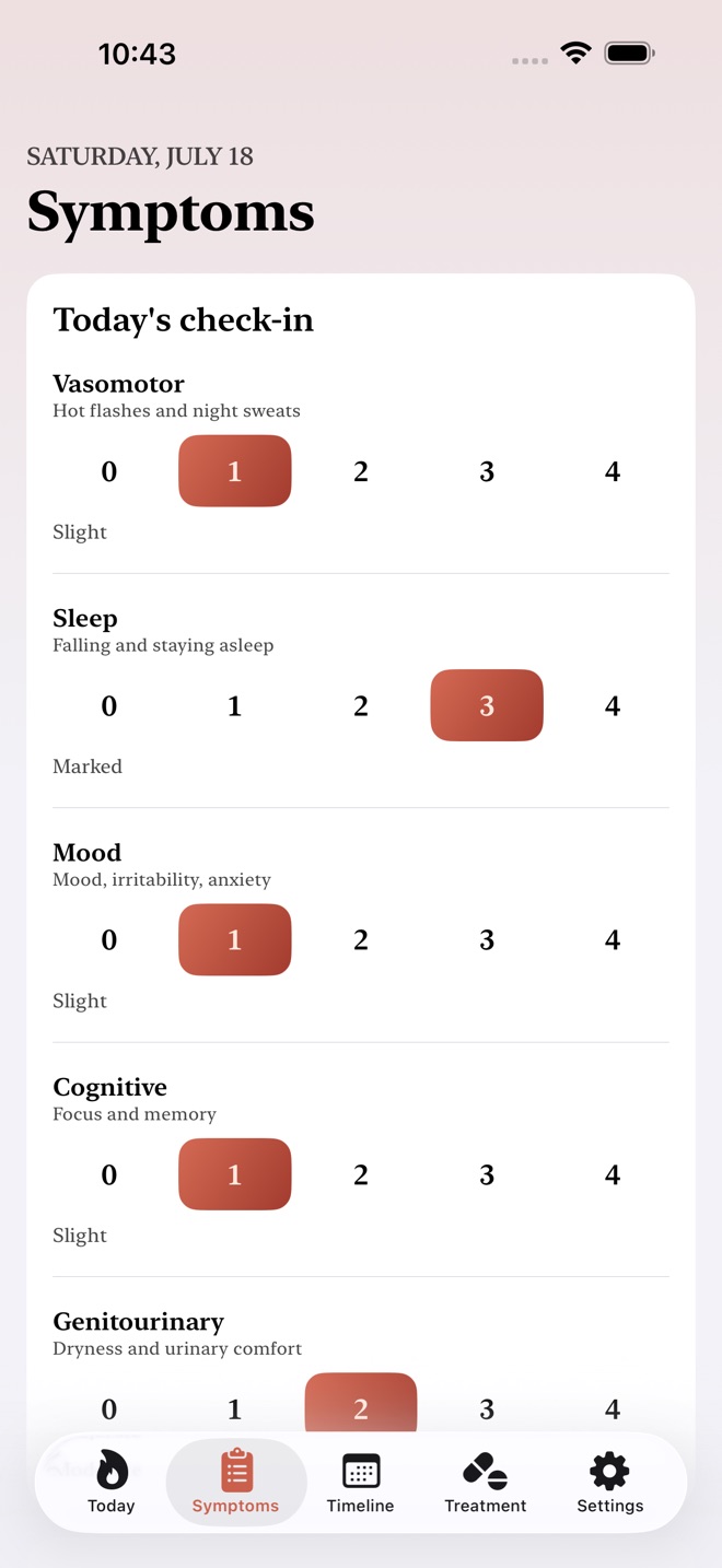 EmberLog: Menopause Log screenshot 3