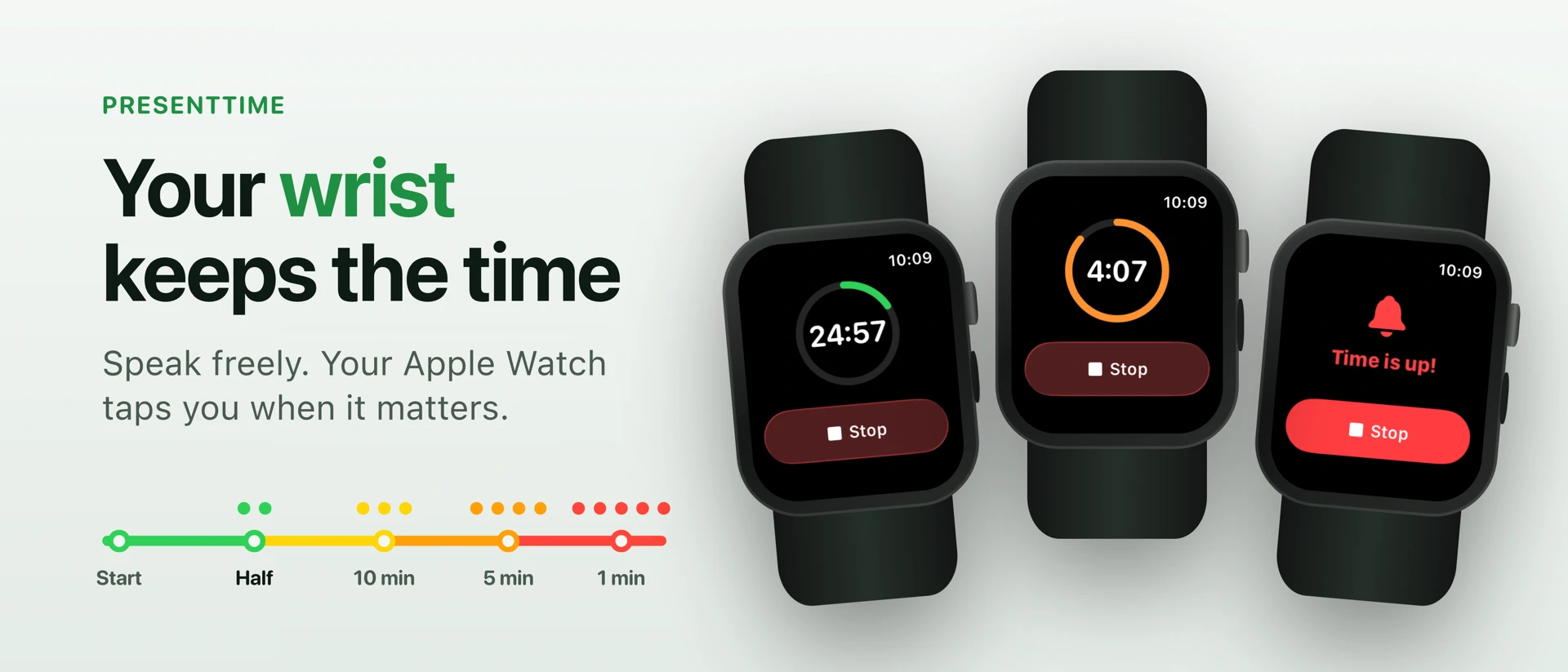 PresentTime: Speech Timer product page header