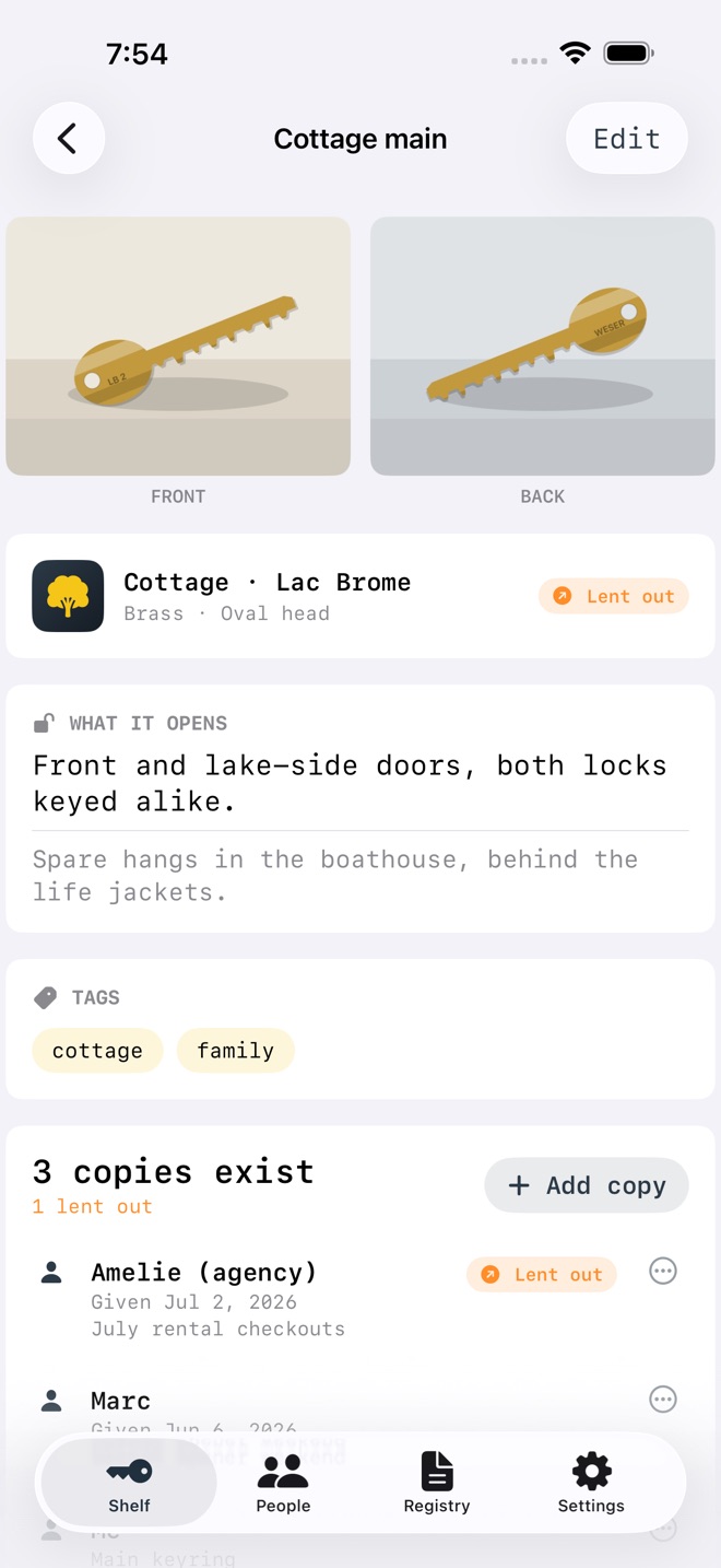 KeyShelf: Key Inventory screenshot 2
