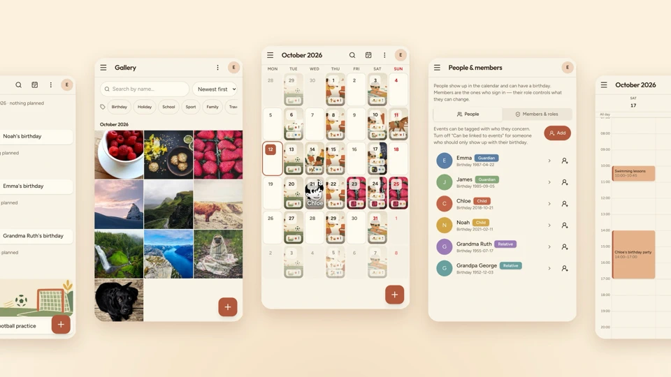 Familjekalender – familjens år App Store product page header