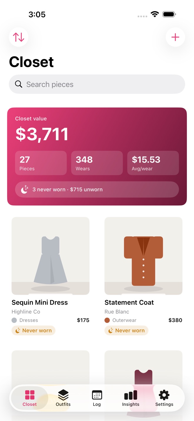 WearWise: Wardrobe & Wear screenshot 1